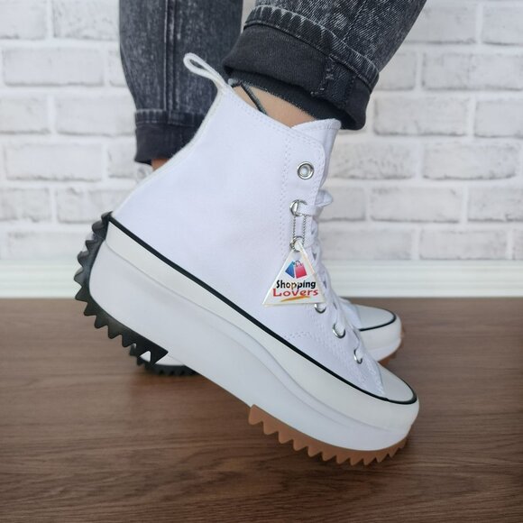 ⭐Converse Chuck Taylor Run Star Hike Hi 7.5 Women's Shoes Sneakers White 166799C - Picture 10 of 12